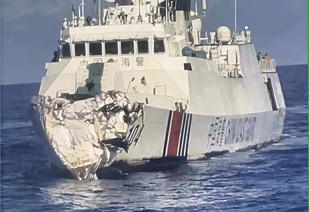 Chinese Warship Collides with CCG Vessel