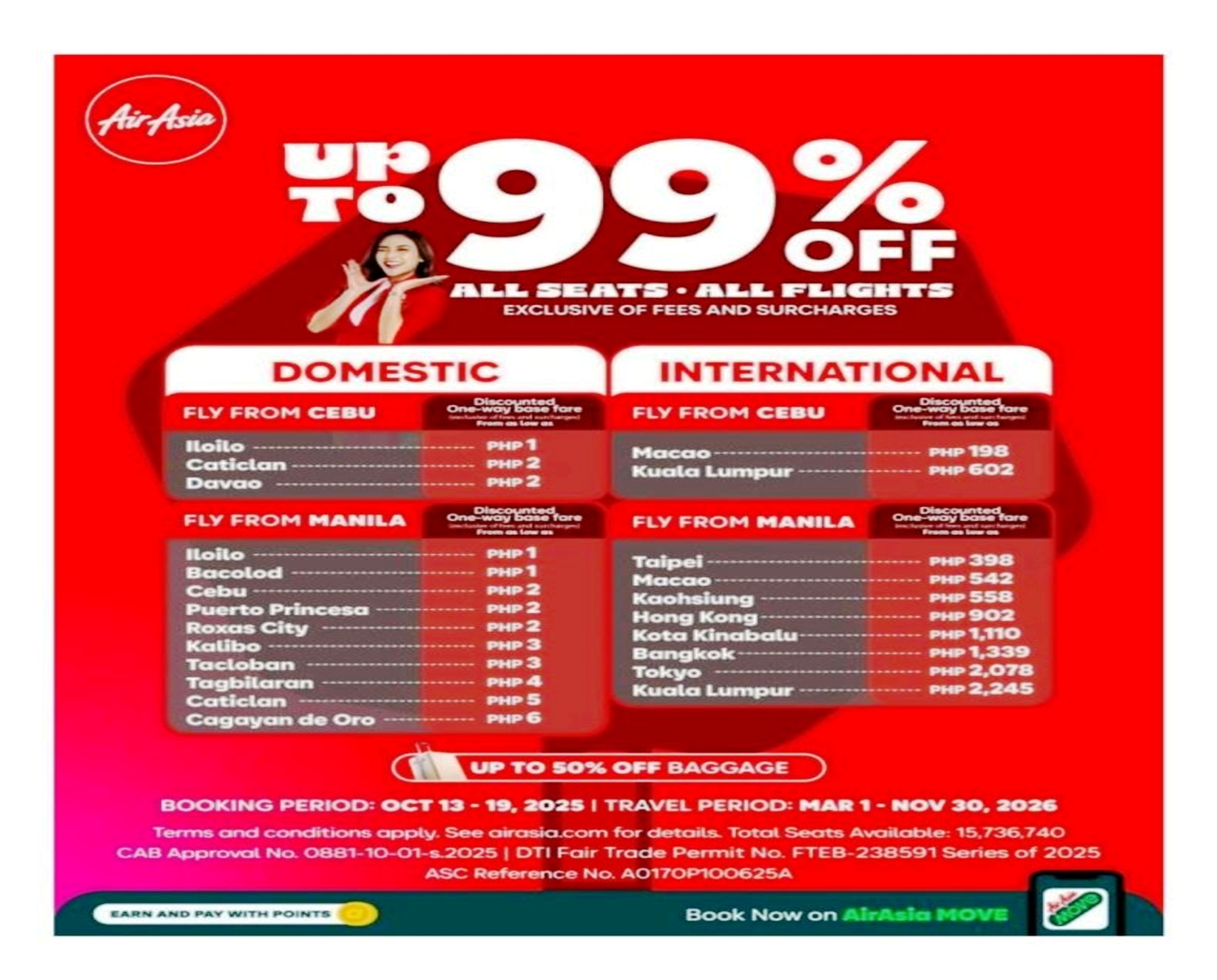 AirAsia Philippines Unleashes 99% Off Seat Sale