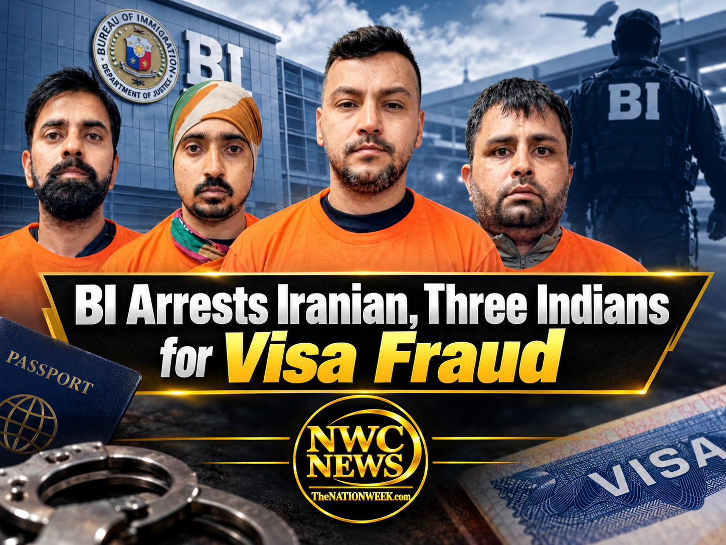 BI Arrests Iranian, Three Indians for Visa Fraud