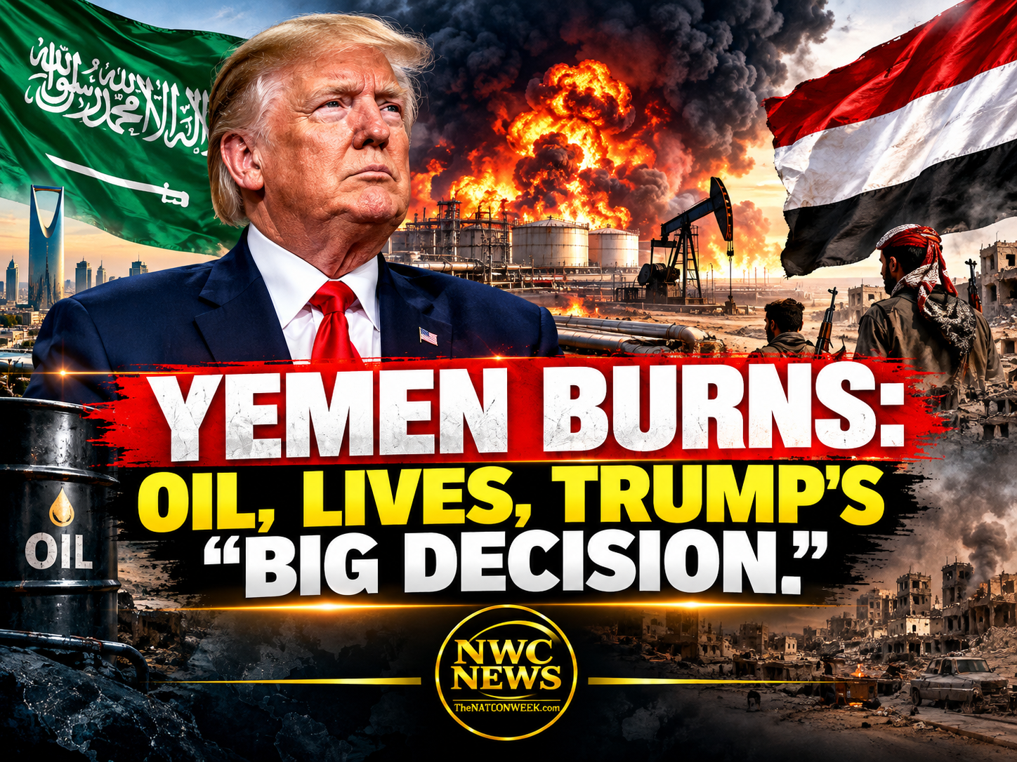 Yemen Burns: Oil, Lives, Trump’s “Big Decision.”