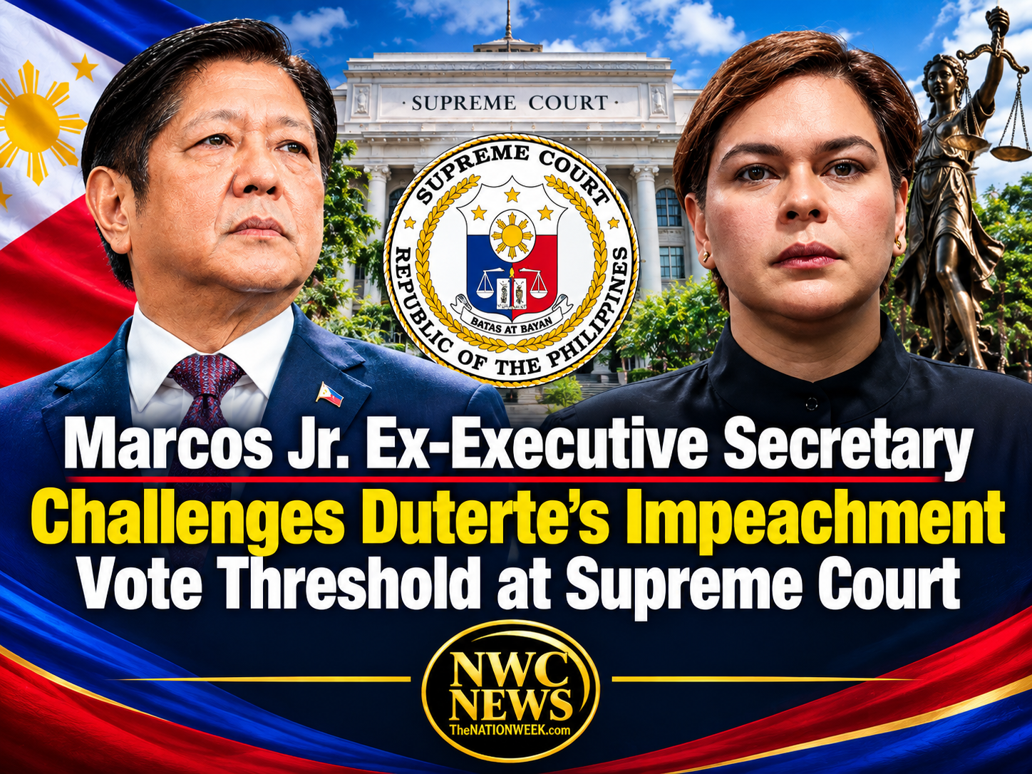 Marcos Jr. Ex-Executive Secretary Challenges Duterte’s Impeachment Vote Threshold at Supreme Court
