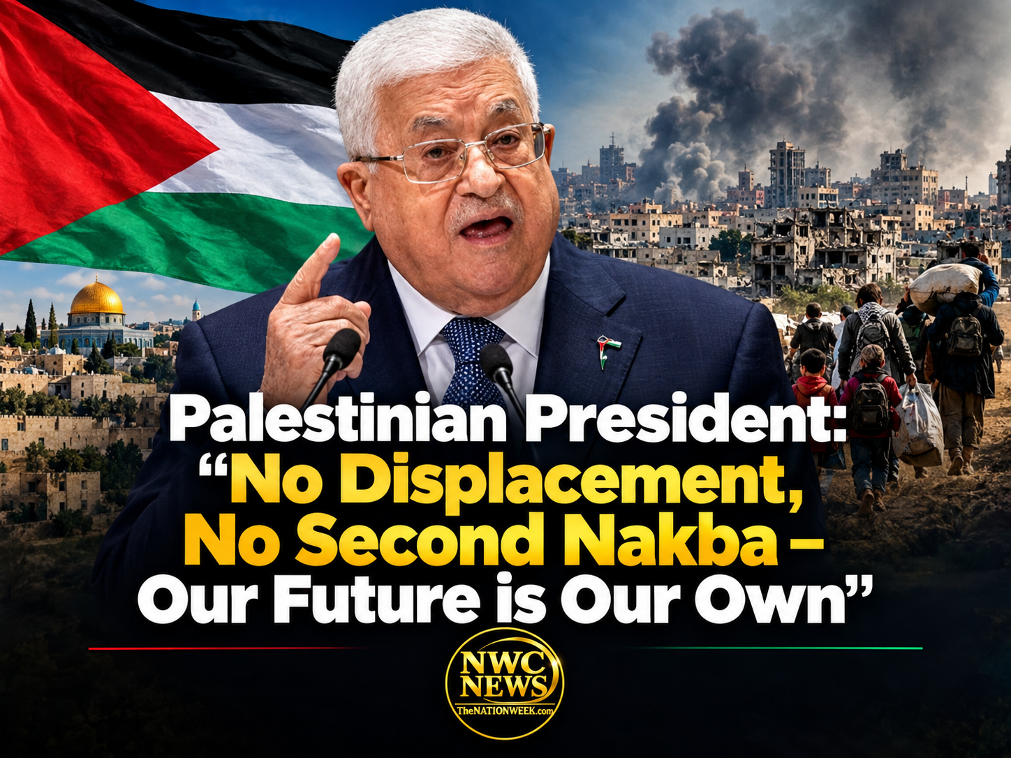 Palestinian President: “No Displacement, No Second Nakba – Our Future is Our Own”