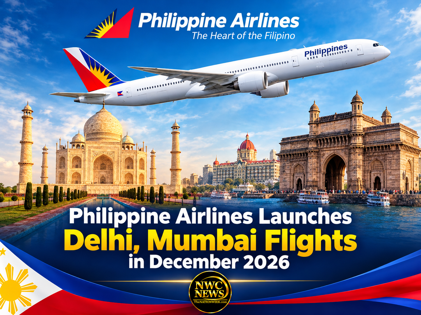 Philippine Airlines Launches Delhi, Mumbai Flights in December 2026