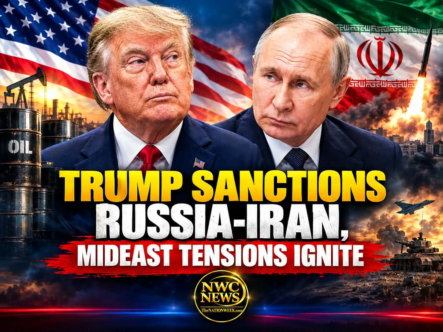 Trump Sanctions Russia-Iran, Mideast Tensions Ignite