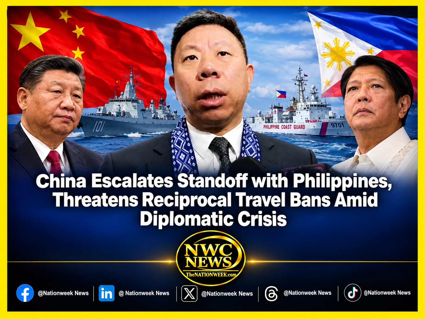 China Escalates Standoff with Philippines, Threatens Reciprocal Travel Bans Amid Diplomatic Crisis