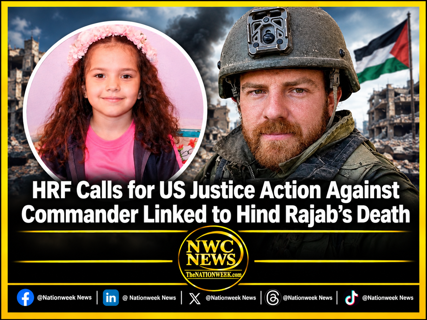 HRF Calls for US Justice Action Against Commander Linked to Hind Rajab’s Death