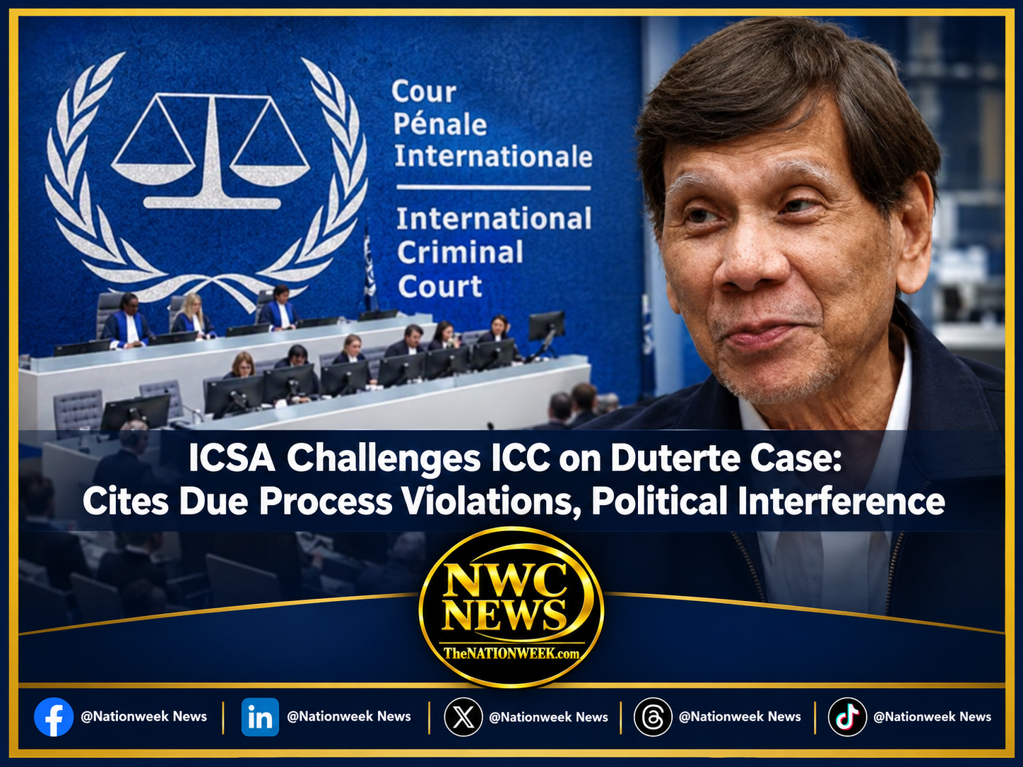 ICSA Challenges ICC on Duterte Case: Cites Due Process Violations, Political Interference