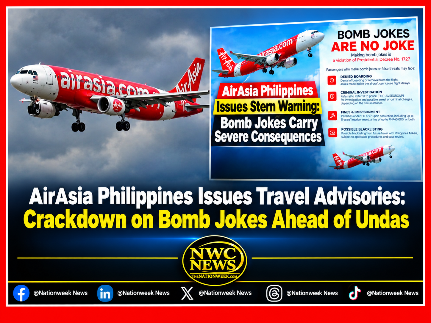 AirAsia Philippines Issues Travel Advisories: Crackdown on Bomb Jokes Ahead of Undas