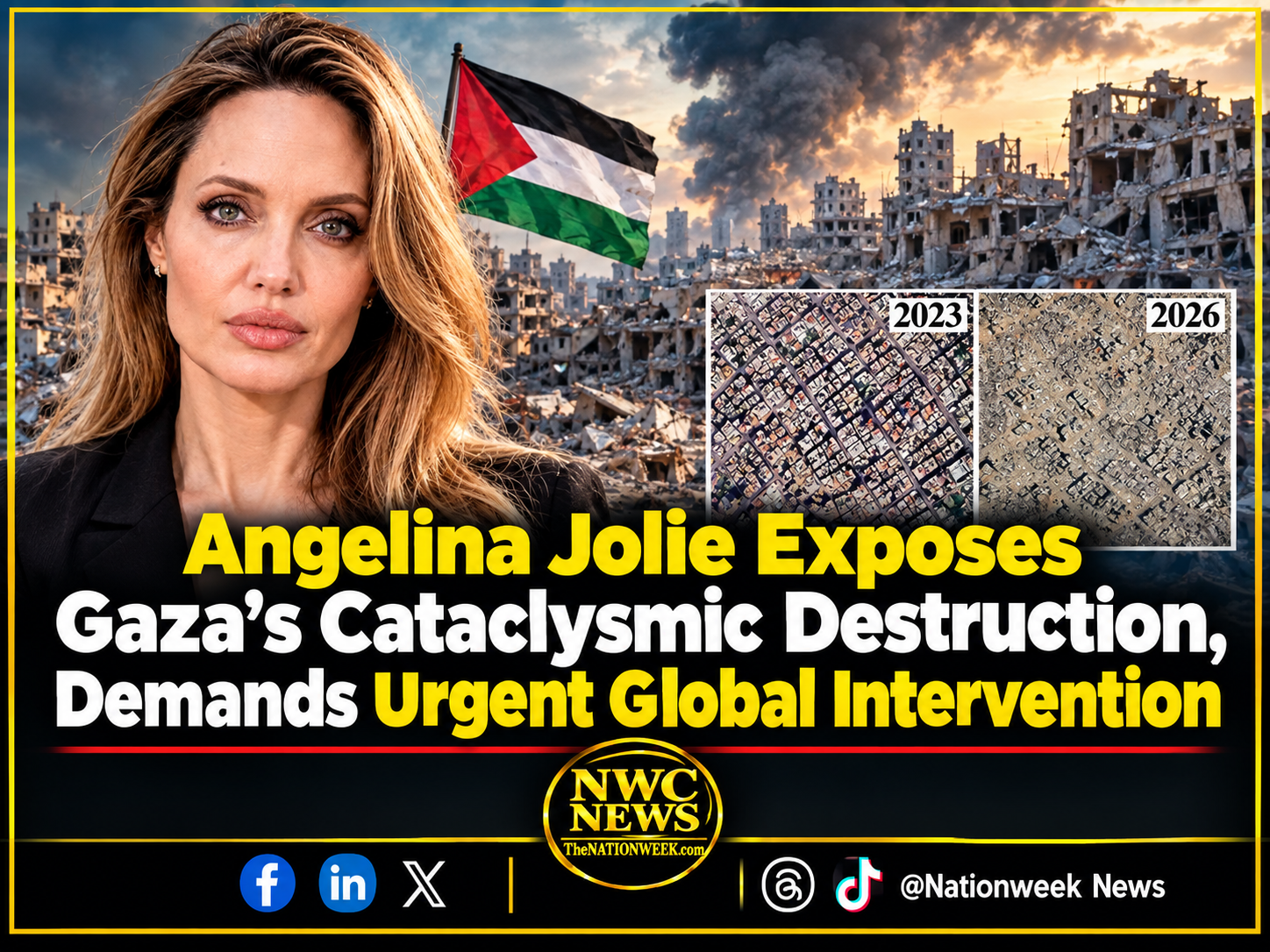 Angelina Jolie Exposes Gaza’s Cataclysmic Destruction, Demands Urgent Global Intervention