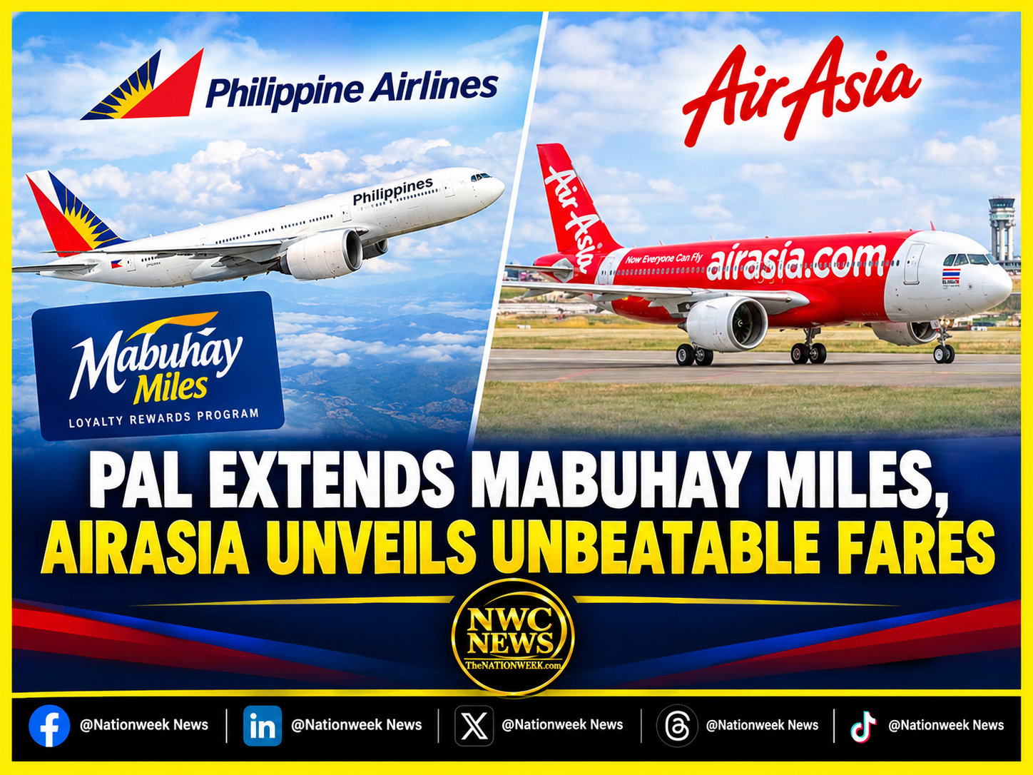 PAL Extends Mabuhay Miles, AirAsia Unveils Unbeatable Fares